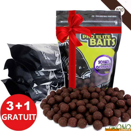 Bouillettes Pro Elite Baits Squid & Octopus 20mm 800g (x3) 1 Bouillettes Pro Elite Baits Squid & Octopus 20mm 800g (x3)