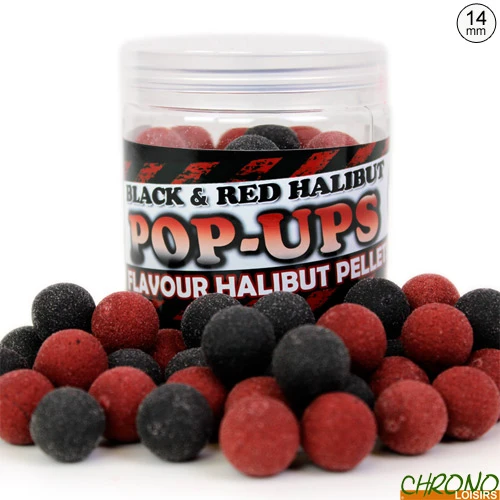 Pop Ups Pro Elite Baits Black & Red Halibut 14mm 250ml 1 Pop Ups Pro Elite Baits Black & Red Halibut 14mm 250ml