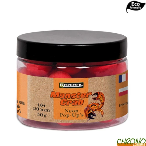 Pop Ups Radical Monster Crab Neon 16/20mm 50g 1 Pop Ups Radical Monster Crab Neon 16/20mm 50g