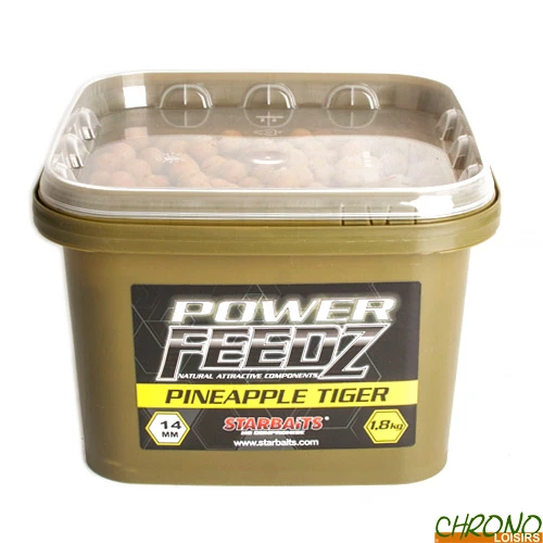 Bouillettes Starbaits Power Feedz Pineapple Tiger 14mm 1.8kg 1 Bouillettes Starbaits Power Feedz Pineapple Tiger 14mm 1.8kg