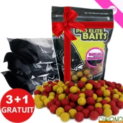 Bouillettes Pro Elite Baits Banana & Strawberry 20mm 800g (x3)