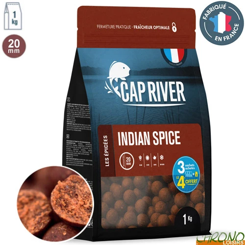 Bouillettes Cap River Indian Spice 20mm 1kg 1 Bouillettes Cap River Indian Spice 20mm 1kg
