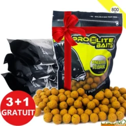 Bouillettes Pro Elite Baits Pineapple & Scopex 20mm 800g (x3)