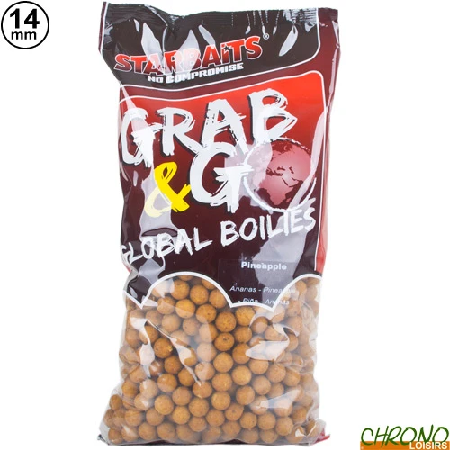 Bouillettes Starbaits Grab & Go Pineapple 14mm 2.5kg 1 Bouillettes Starbaits Grab & Go Pineapple 14mm 2.5kg